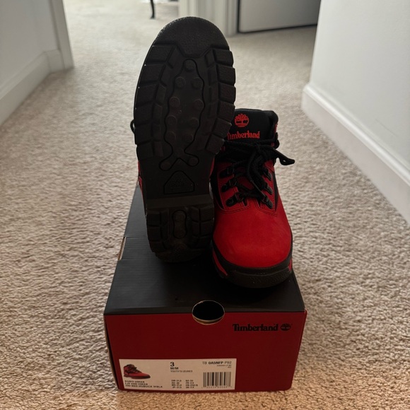 Timberland Euro Hiker Red and Black Boots - Picture 5 of 7